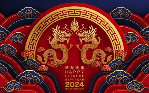 Premium Vector | Happy chinese new year 2024 year of the dragon zodiac sign