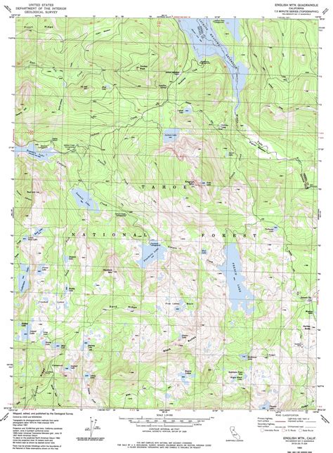 Physical Map Of California With Mountains Free Printable English - Usgs Topo Maps California ...