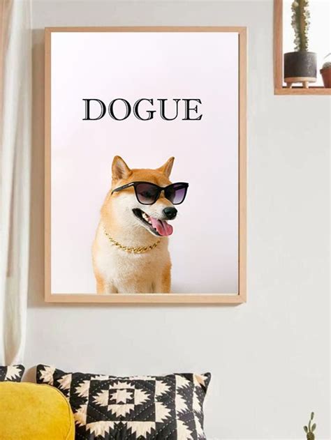 Dogue Fashion Dog Printable Bathroom Decor, Digital Download, Wall Art for Bathroom, Funny Art ...