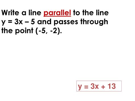 PARALLEL LINES Graphs: Lines Never Intersect and are in the same plane ...