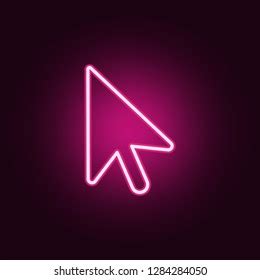 Cursor Icon Elements Web Neon Style: ilustrações stock 1284284050 ...