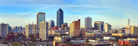 Jacksonville Skyline Morning Panoramic Photo Print Poster | Etsy