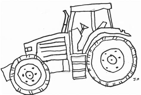 Tractor Drawing at PaintingValley.com | Explore collection of Tractor Drawing