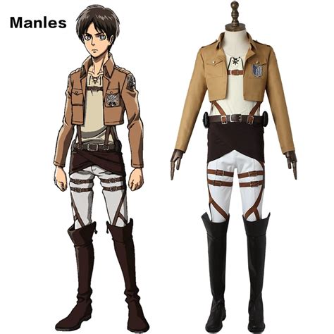 Eren Yeager Cosplay Anime Attack on Titan Costume Shingeki no Kyojin ...