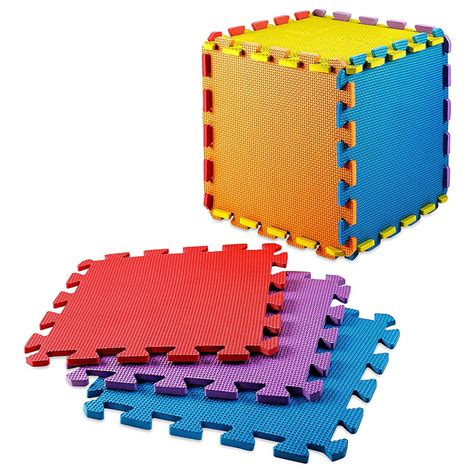 DVX Puzzle Mat 30x30CM 10Pcs Kids Exercise Play Mats Kiddie Interlocking Rubber Mats floormats ...