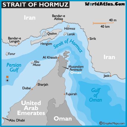 Strait of Hormuz Map and Map of the Strait of Hormuz History ...