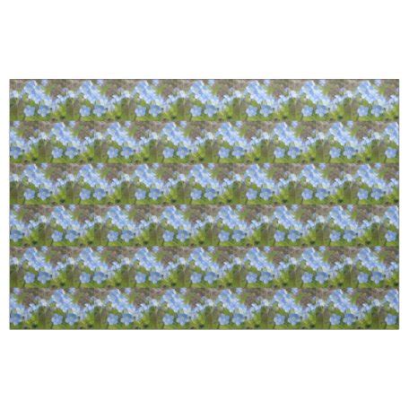 Blue Forget-me-not Fabric | Zazzle