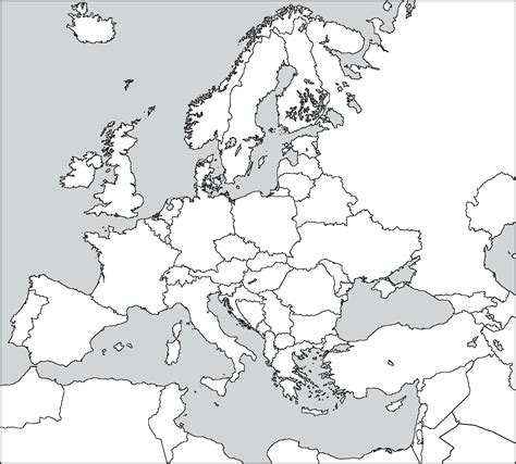 9 Free Detailed Printable Map Of Europe