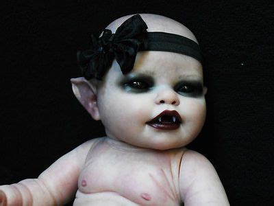 Ooak horror goth art doll preemie Vampire baby | eBay | Halloween ...