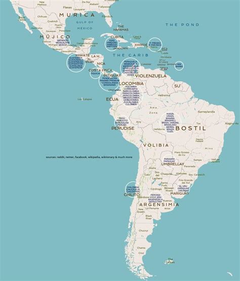 Informal names for LATAM countries and their states : r/mapporncirclejerk