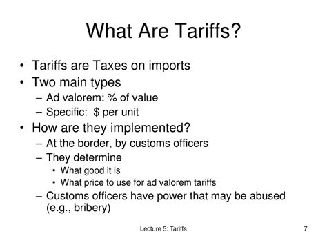 PPT - Lecture 5 Tariffs PowerPoint Presentation, free download - ID:2233191