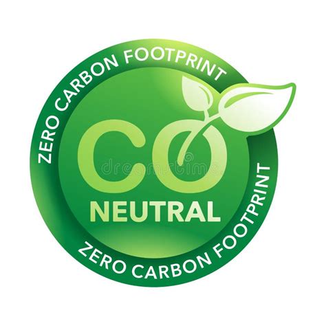 CO2 Neutral Sticker - Net Zero Carbon Footprint Stock Vector - Illustration of environment ...