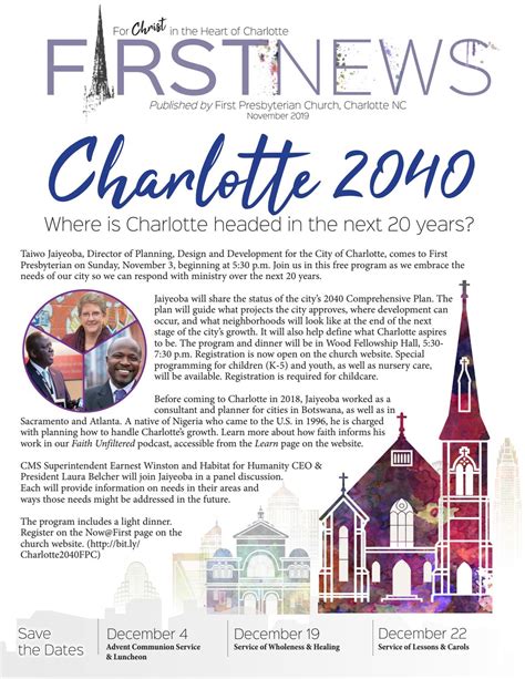 November 2019 by First Presbyterian - Charlotte - Issuu