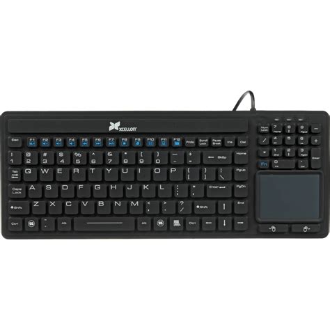 Xcellon Rigid Silicone Wired Keyboard with Touchpad KSW-10 B&H