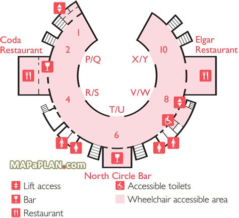 Royal Albert Hall seating plan - Third floor - Circle level RAH map