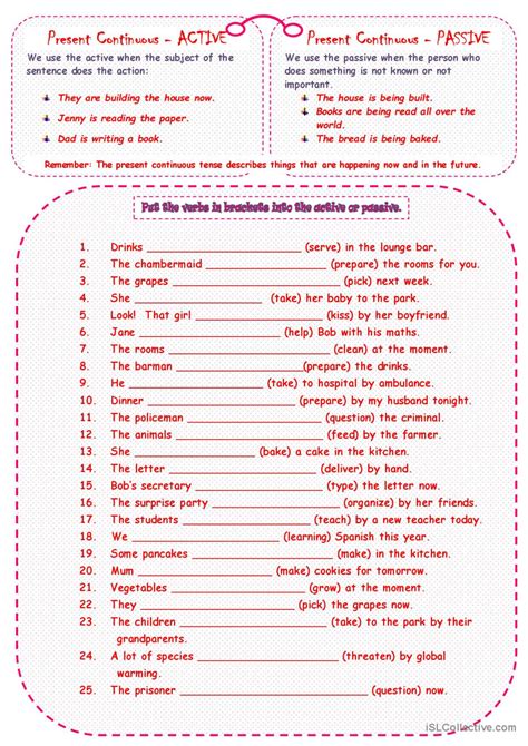 Passive And Active Voice Exercises - 70 фото