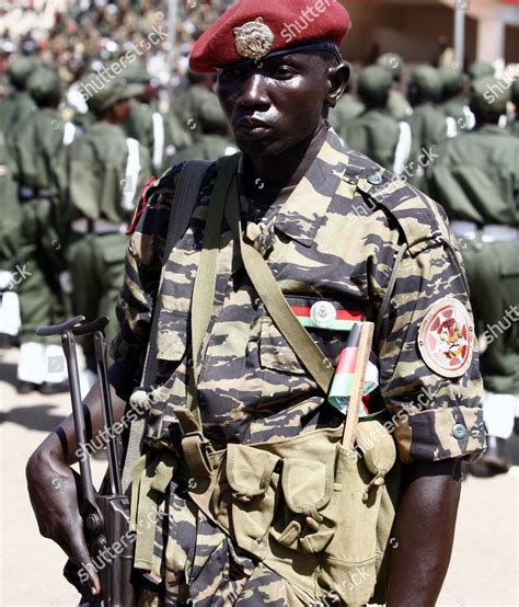 South Sudanese Soldier Marchs During Parade Editorial Stock Photo ...