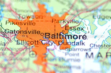 Baltimore, Maryland in the USA on the map – Stock Editorial Photo ...