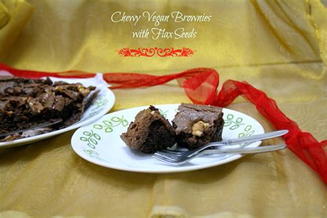 Vegan Brownies with Flax Seeds ~ Egg Substitutes in Baking