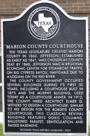 Marion County Courthouses, Jefferson, Texas.