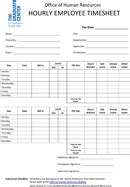 Hourly Employee Timesheet - download Timesheet Template for free PDF or Word