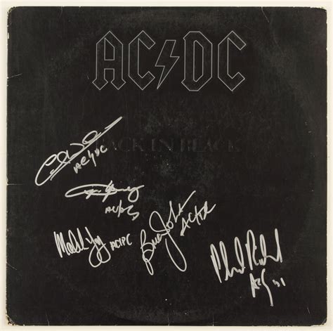 Lot Detail - AC/DC Signed "Back In Black" Album Cover