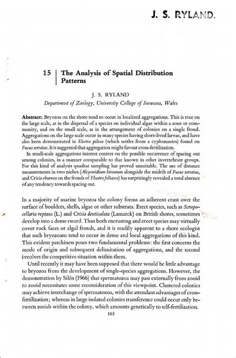 (PDF) The analysis of spatial distribution patterns