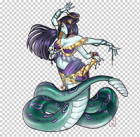 Lamia Nāga Legendary creature Medusa Art, monster, fictional Character, woman, mythology png ...