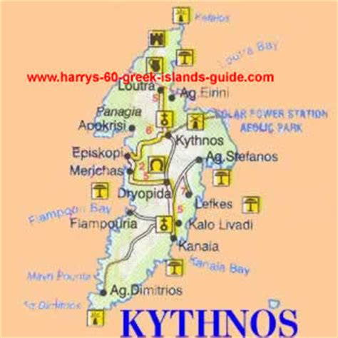 Map & Synopsis: Greek Island of Kythnos (Cyclades)