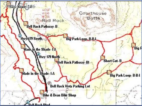 Sedona Hiking Trail Map - ToursMaps.com