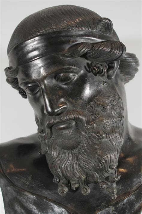 Large 19th Century Neoclassical Greek Bronze Bust of Saturn on Marble ...