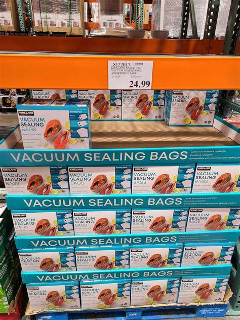 New Kirkland Vacuum Sealer bags are half the cost per square foot as the FoodSaver brand. Nice ...