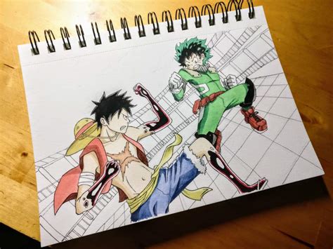 Luffy vs Deku Fanart | Anime Amino