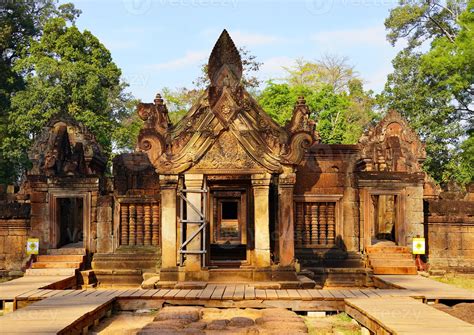 Banteay Srei Temple in Angkor, Cambodia 22214788 Stock Photo at Vecteezy