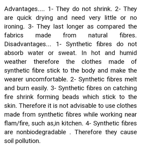 advantages and disadvantages of synthetic materials - Science ...