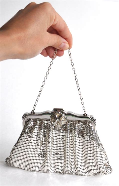 Silver Evening Purse Vintage Wedding Bag Whiting and Davis - Etsy