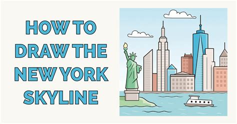 How to Draw the New York Skyline - Really Easy Drawing Tutorial