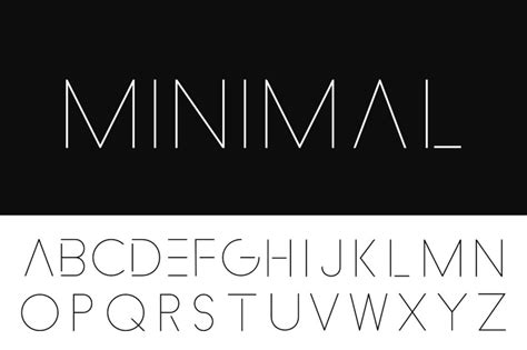 Minimalistic font. Thin design. By ExpressShop | TheHungryJPEG