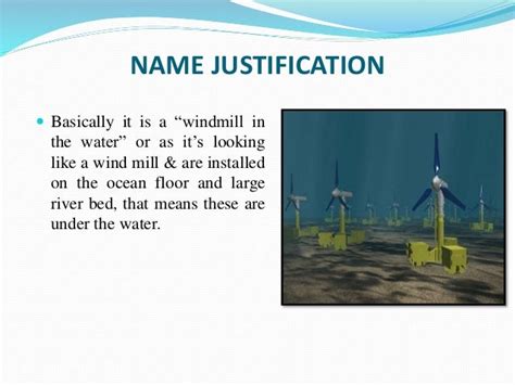 Underwater windmill