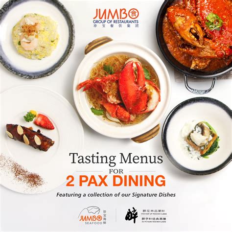 Enjoy Tasting Menus For 2 At Jumbo’s Group Of Restaurants