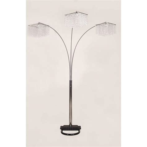 ORE International 84 in. 3 Crystal Inspirational Arch Floor Lamp-6932.0 - The Home Depot