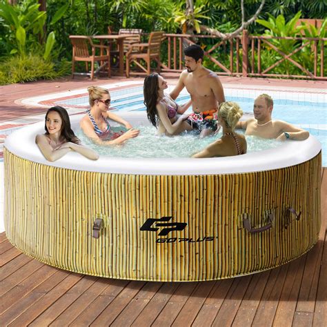 New 6 Person Inflatable Hot Tub Outdoor Portable Jacuzzi Jets Bubble ...