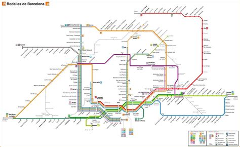 Barcelona train station map - Barcelona map train station (Catalonia Spain)