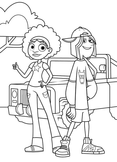 Koki and Jimmy Z in Wild Kratts coloring page - Download, Print or ...