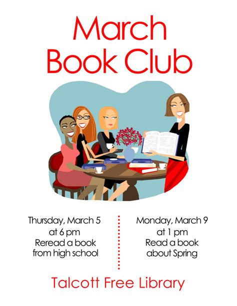 March Book Club, come join us… | Talcott Library