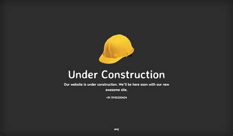 under construction template free