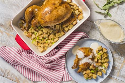 Roast Chicken & Stuffing Recipe with Gravy | Canadian Goodness