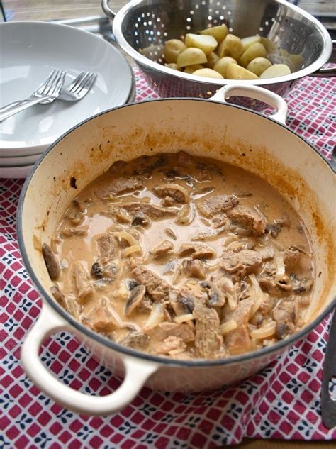 Leftover Roast Beef Stroganoff with potatoes in background Leftover ...