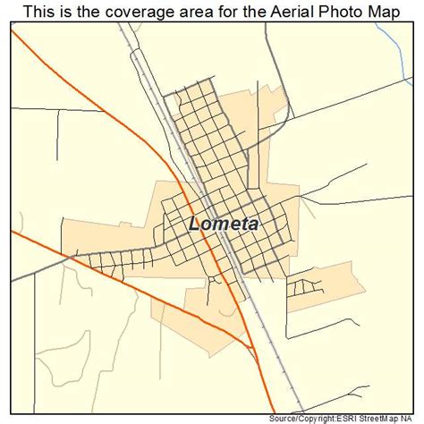 Aerial Photography Map of Lometa, TX Texas