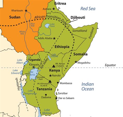 エチオピア高原アフリカの地図-地図のエチオピア高原アフリカ（東アフリカ-アフリカ）